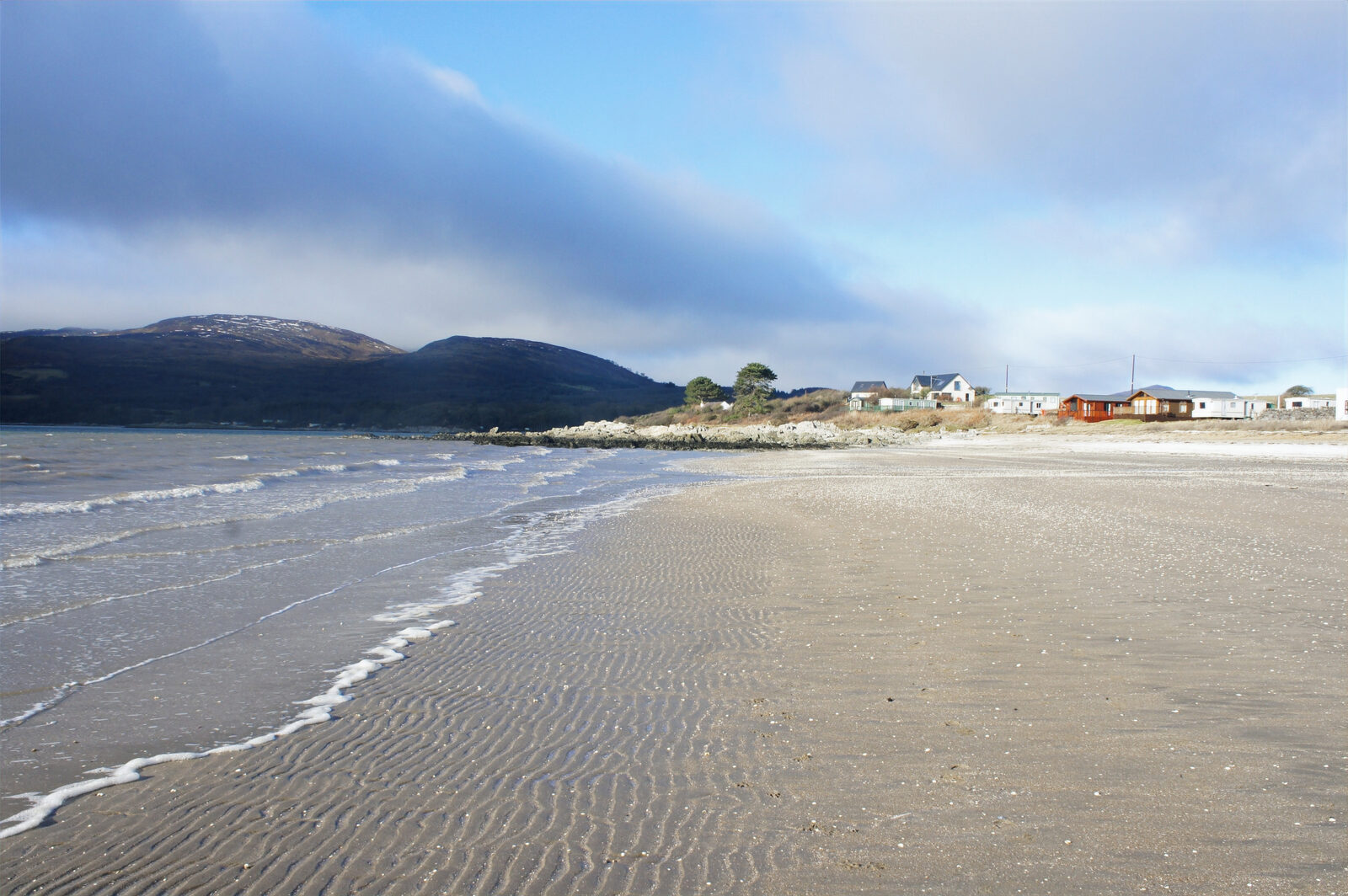 The sands and shoreline at Sandgreen